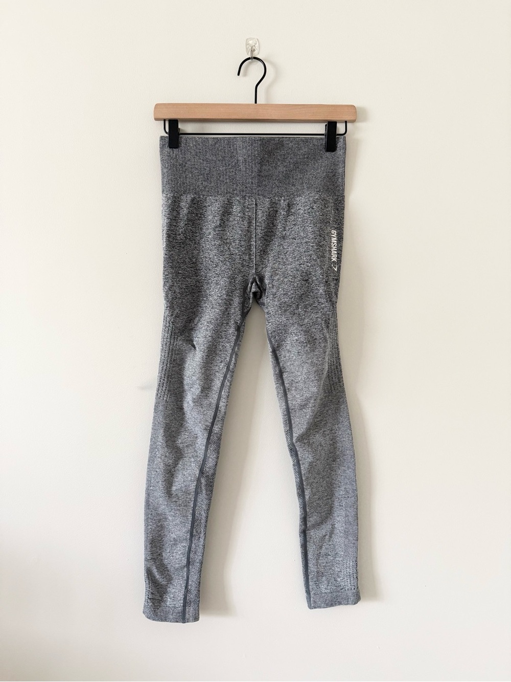 GYMSHARK Gray Heather Seamless High-Waisted Leggings Size S